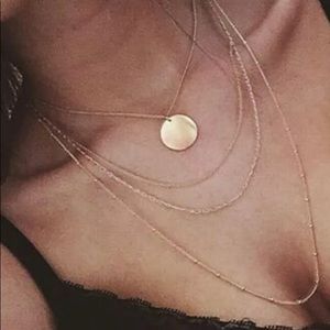 Costume Gold Multi Layer Necklace